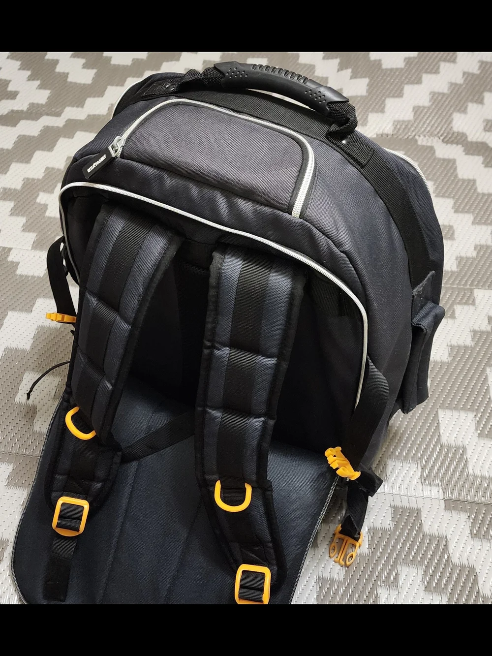 IKEA Black Backpack with Yellow Accent - Picture 6 of 11